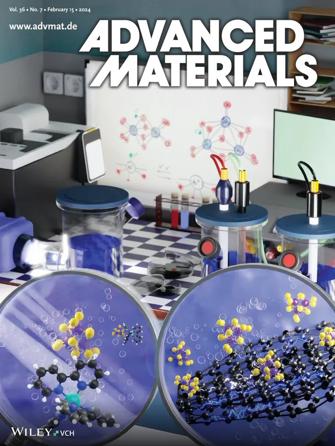 Look at the level of details with a hand drawn whiteboard A deserved cover of Advanced Materials!